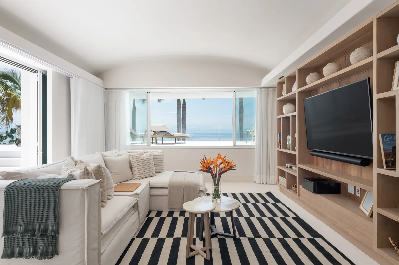 Master Suite 1: the living room with an ocean view
